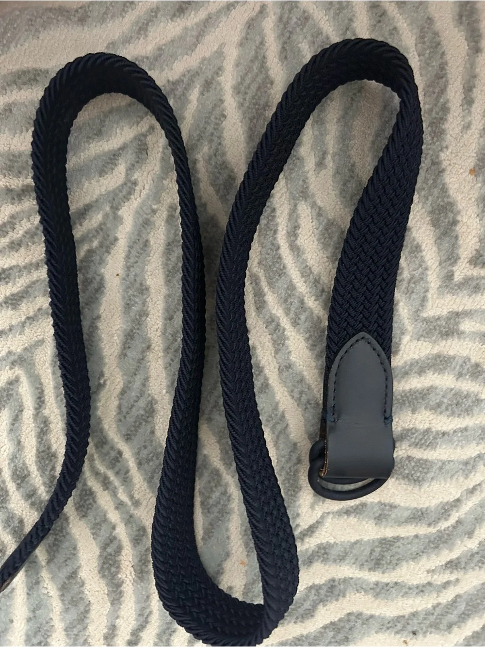 NWNT Banana Republic Braided Cloth & Leather Belt, Navy